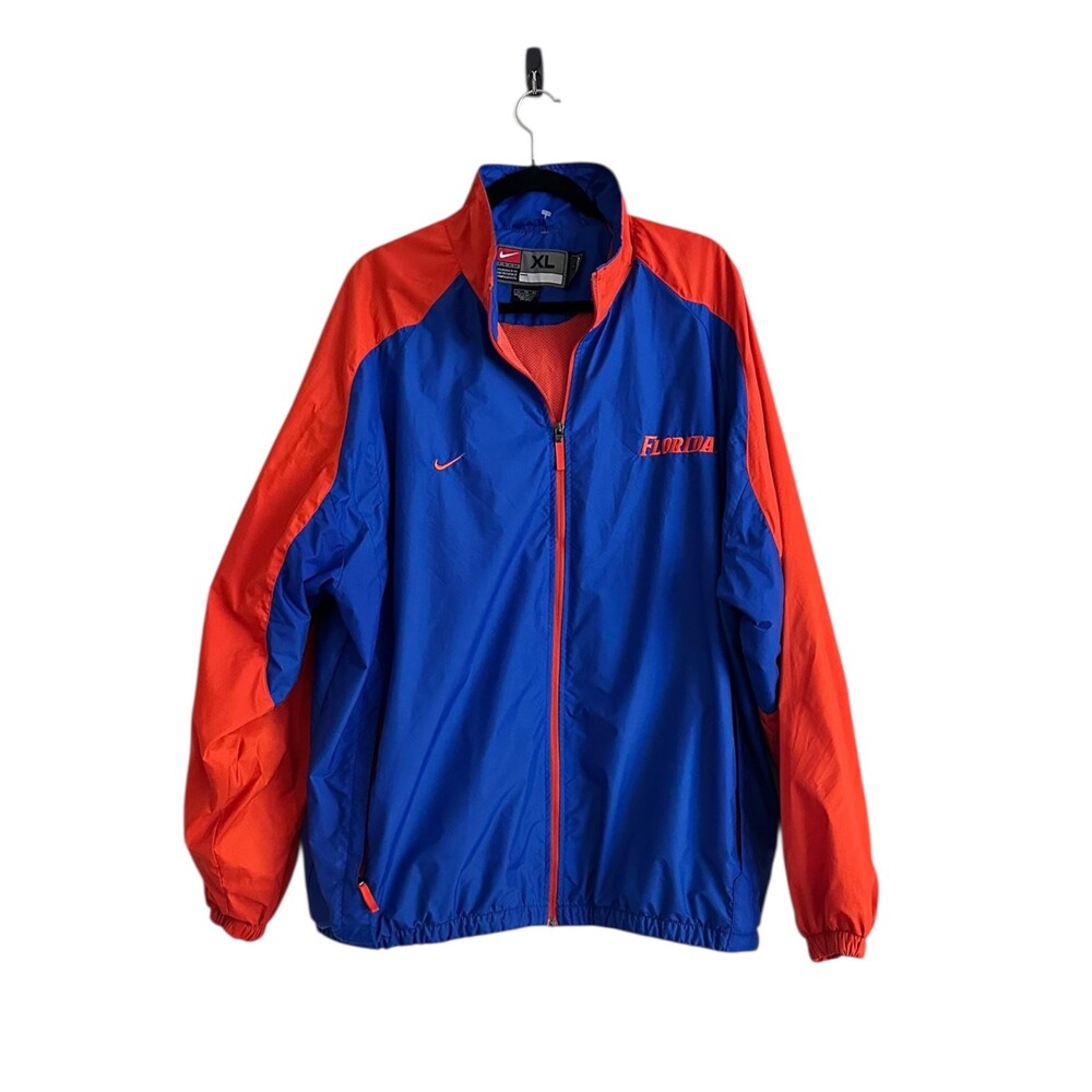 Vintage Nike Team Florida Gators Windbreaker Jacket XL Blue Orange 90s Y2K